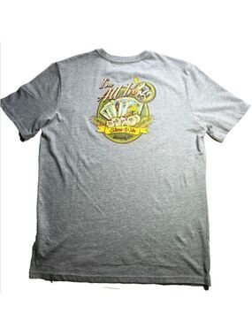 Havana Jim T-Shirt Men's Medium Short Sleeve Crew Neck Casino Theme Grey Shirt